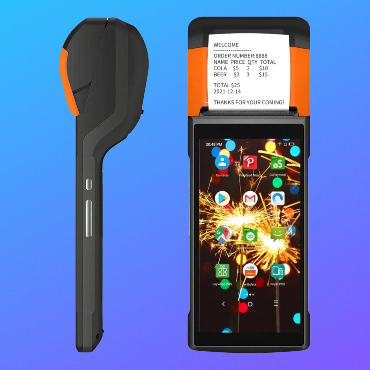 ✅ Sunmi V2 Mobile POS Terminal with Built-in Printer