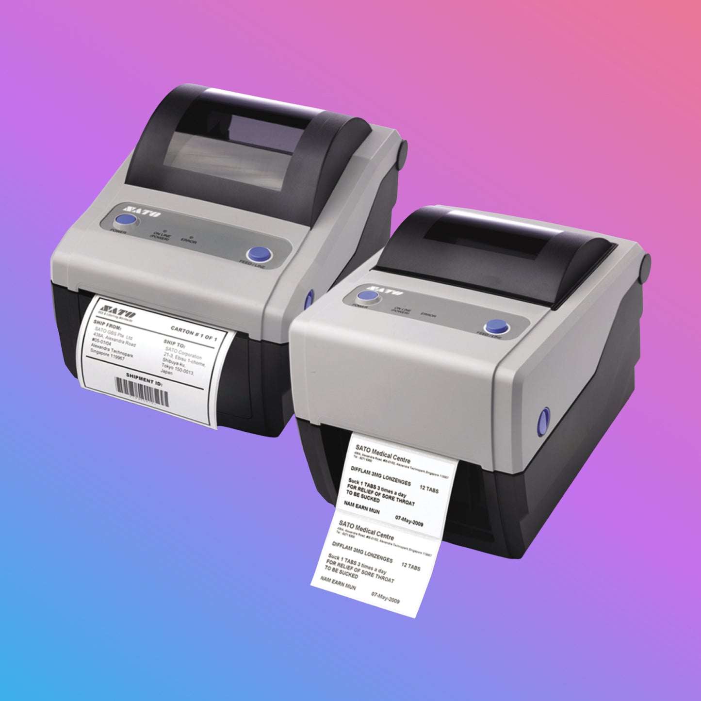 ✅ SATO CG4 / CG2 Desktop Barcode Label Printer Series