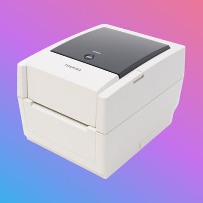 Toshiba printer on a gradient background
