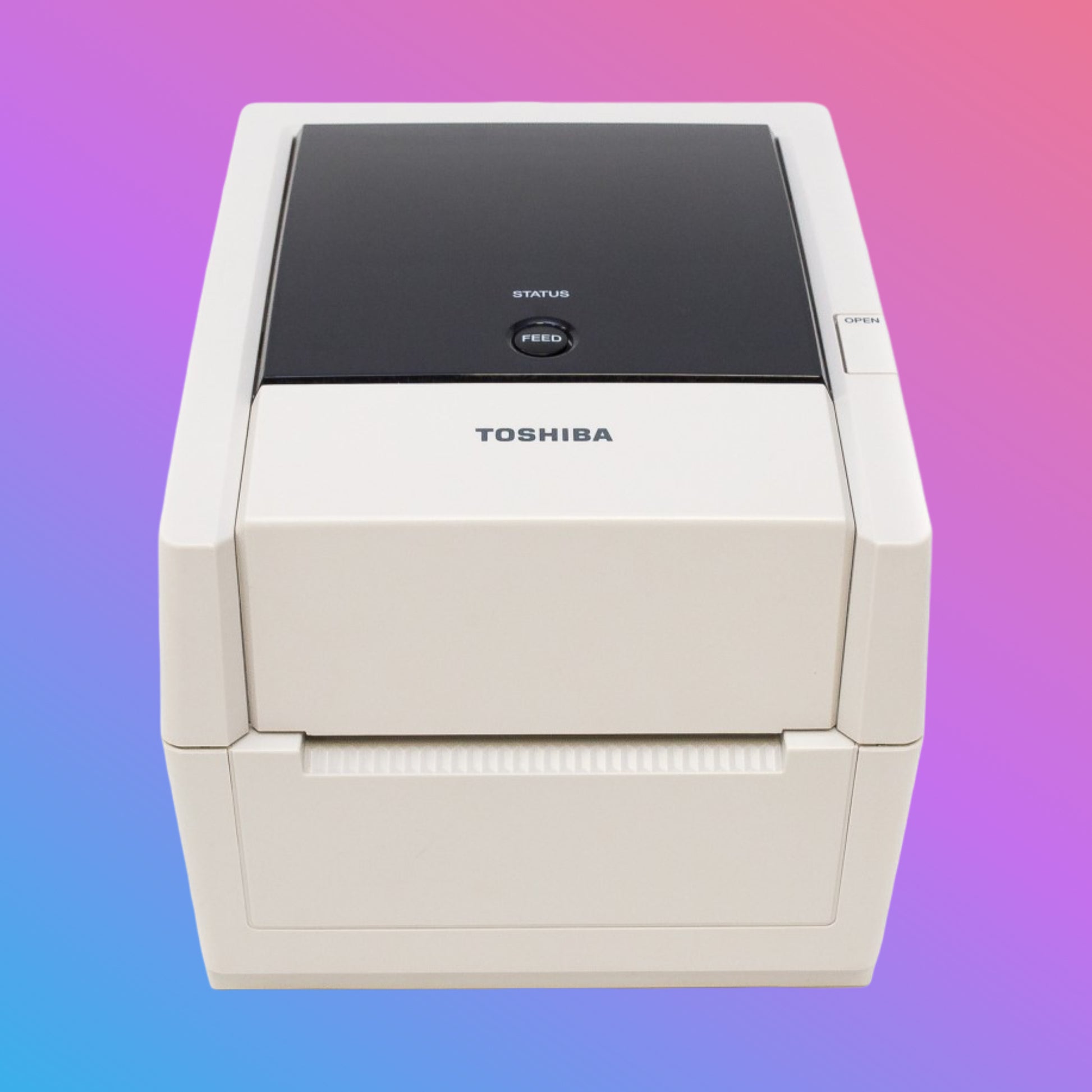 Toshiba printer on a gradient background