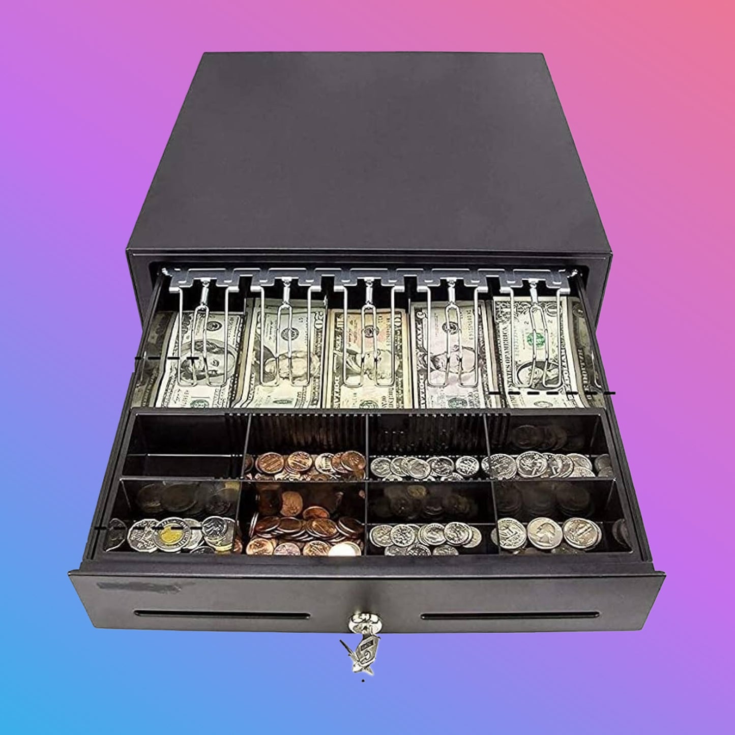 ✅ POS Cash Drawer – Heavy-Duty Metal (RJ11 Interface)