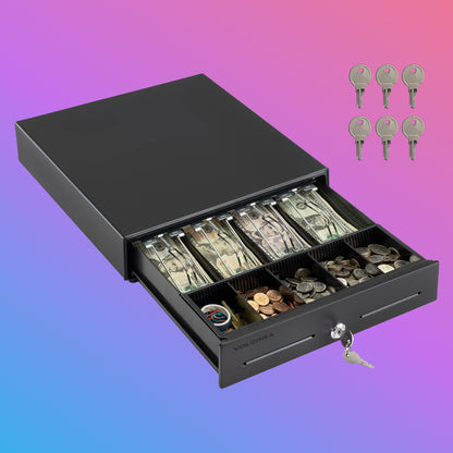 ✅ POS Cash Drawer – Heavy-Duty Metal (RJ11 Interface)
