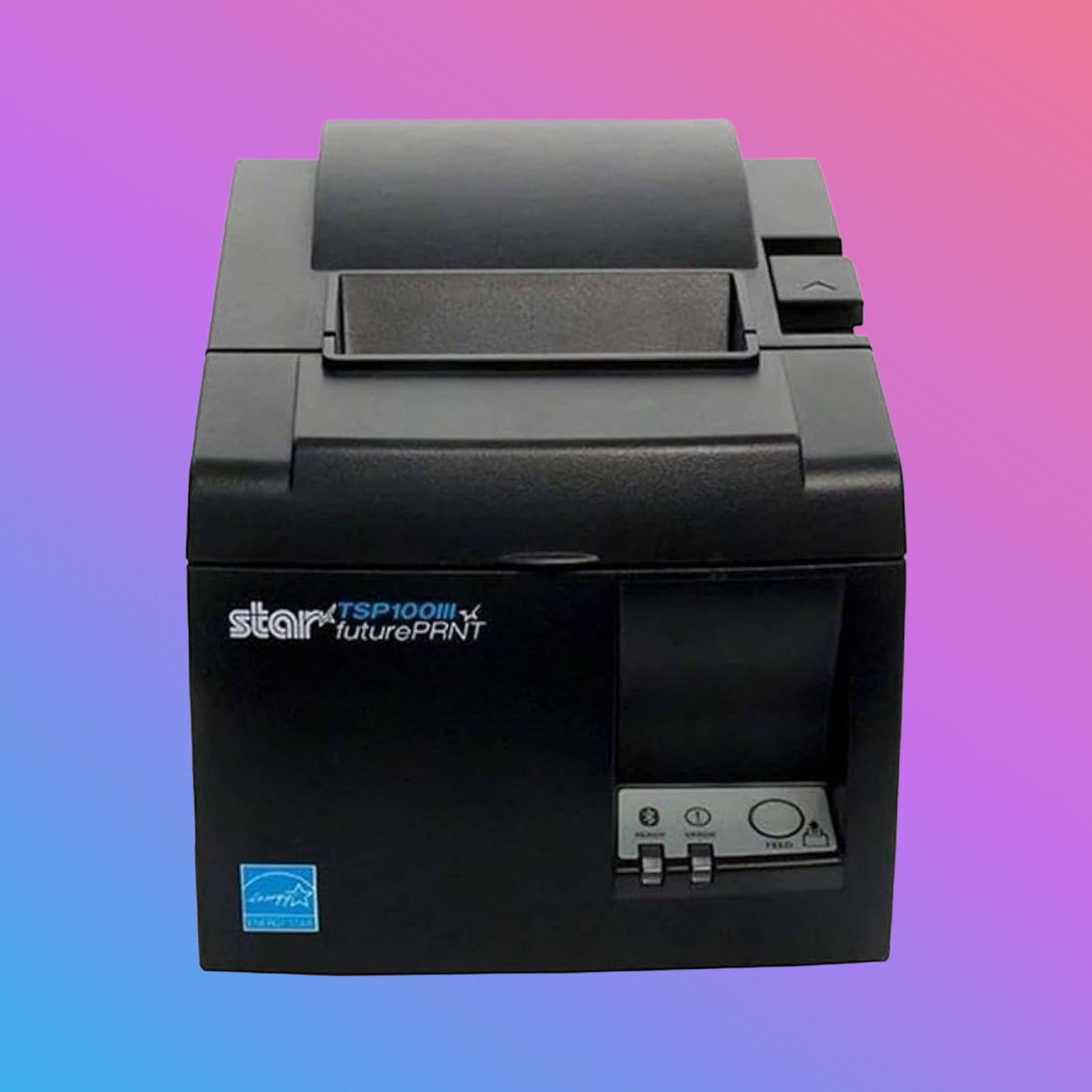 Black printer with 'Star' and 'futurePANT' branding on a gradient background