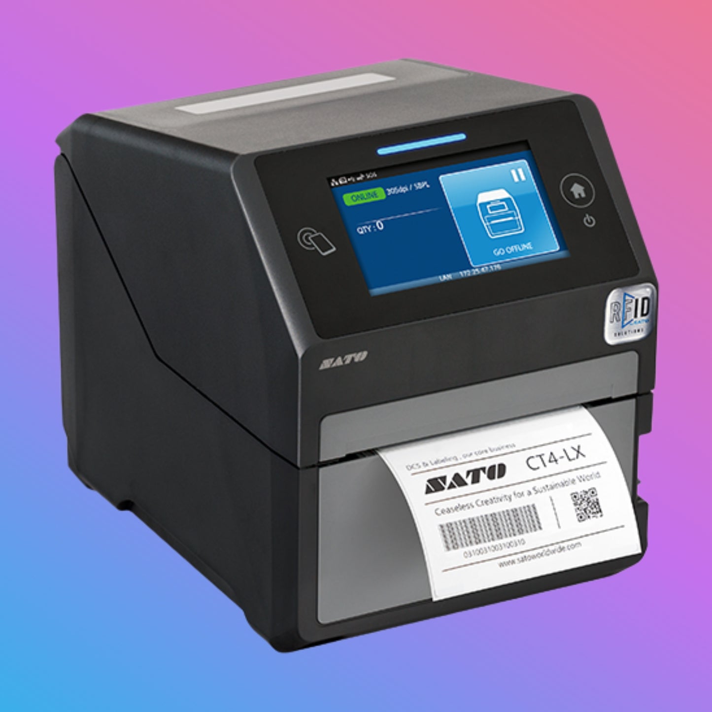 ✅ SATO CT4-LX Smart 4-Inch Desktop Label Printer