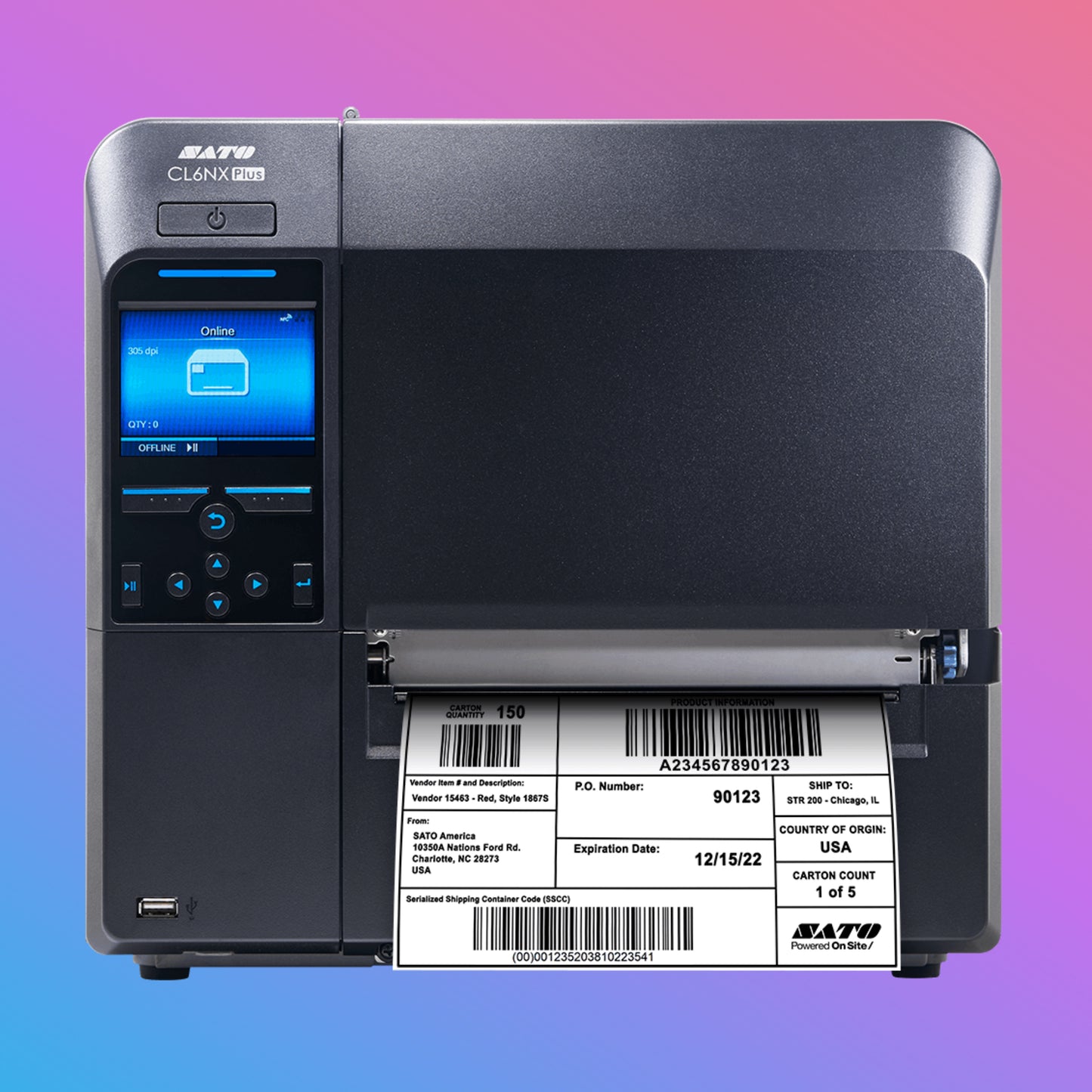 ✅ SATO CL6NX Plus 6-Inch Industrial Barcode Printer