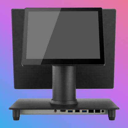 ✅ POS Terminal Fanless Dual-Screen – Silent Touch POS System (15” Operator Display)