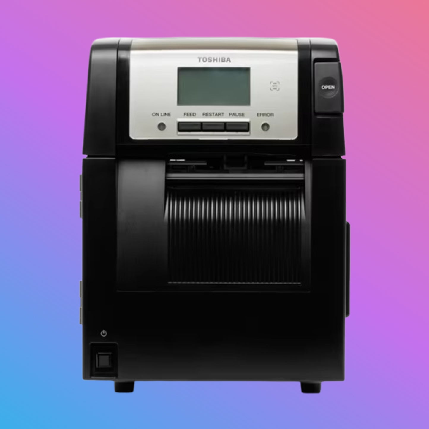 Toshiba printer on a gradient background