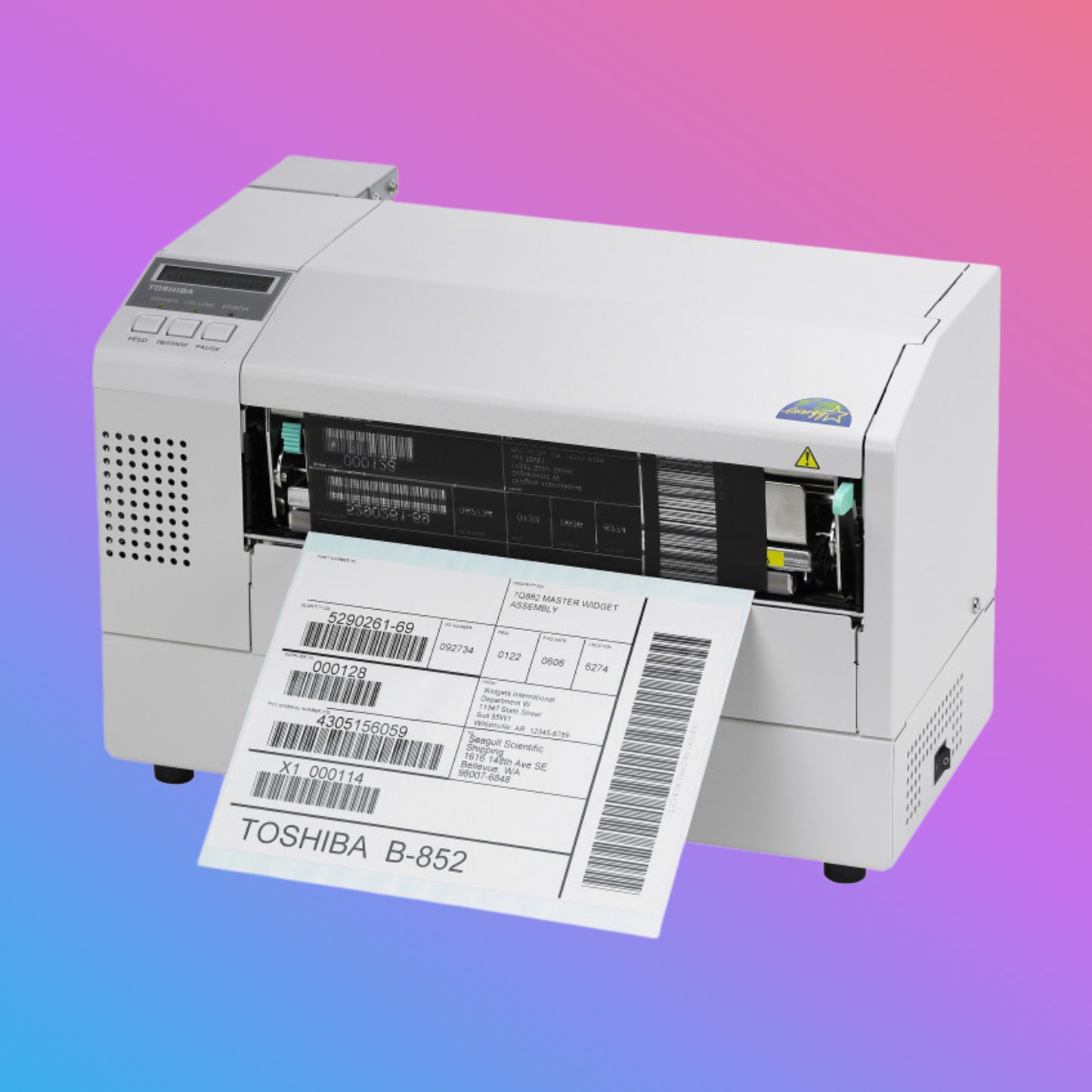 ✅ Toshiba B-852 Wide Format Industrial Barcode Printer